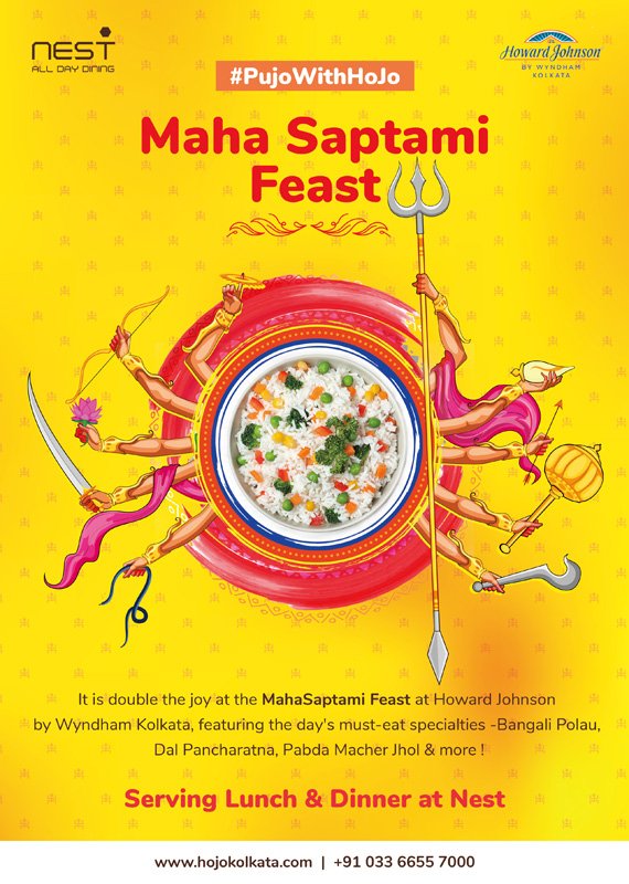 maha Saptami feast lunch dinner Kolkata Durga Puja Offer