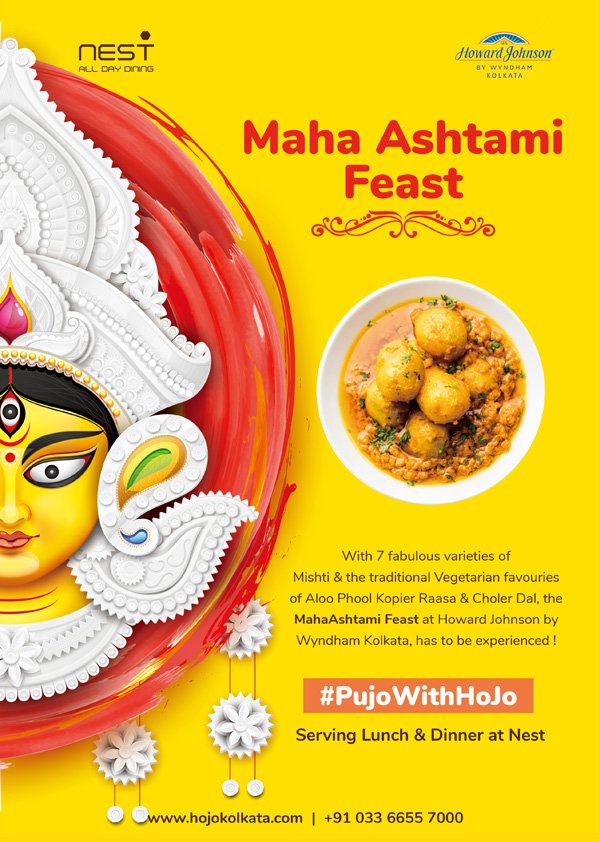 maha Ashtami Feast Lunch Dinner Howard Johnson Kolkata