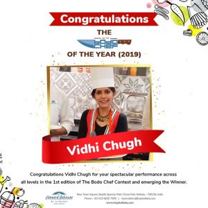 Bodo vhef contest Edition 1 winner Vidhi Chugh at Howard Johnson Kolkata