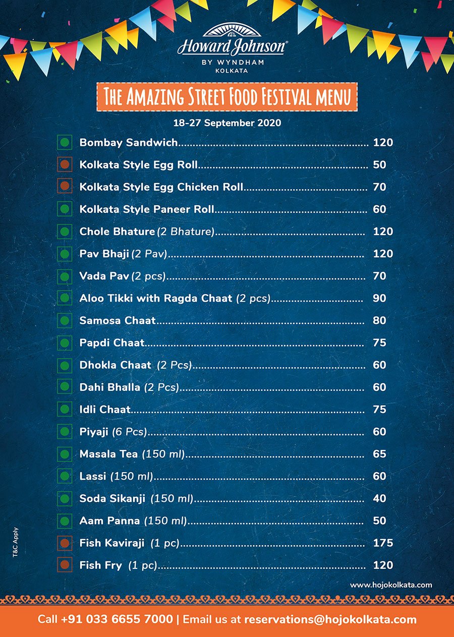Amazing Street food festival Menu